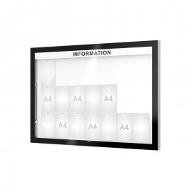 Vitrina  d'informació Edge amb gruix de 80 mm a paret